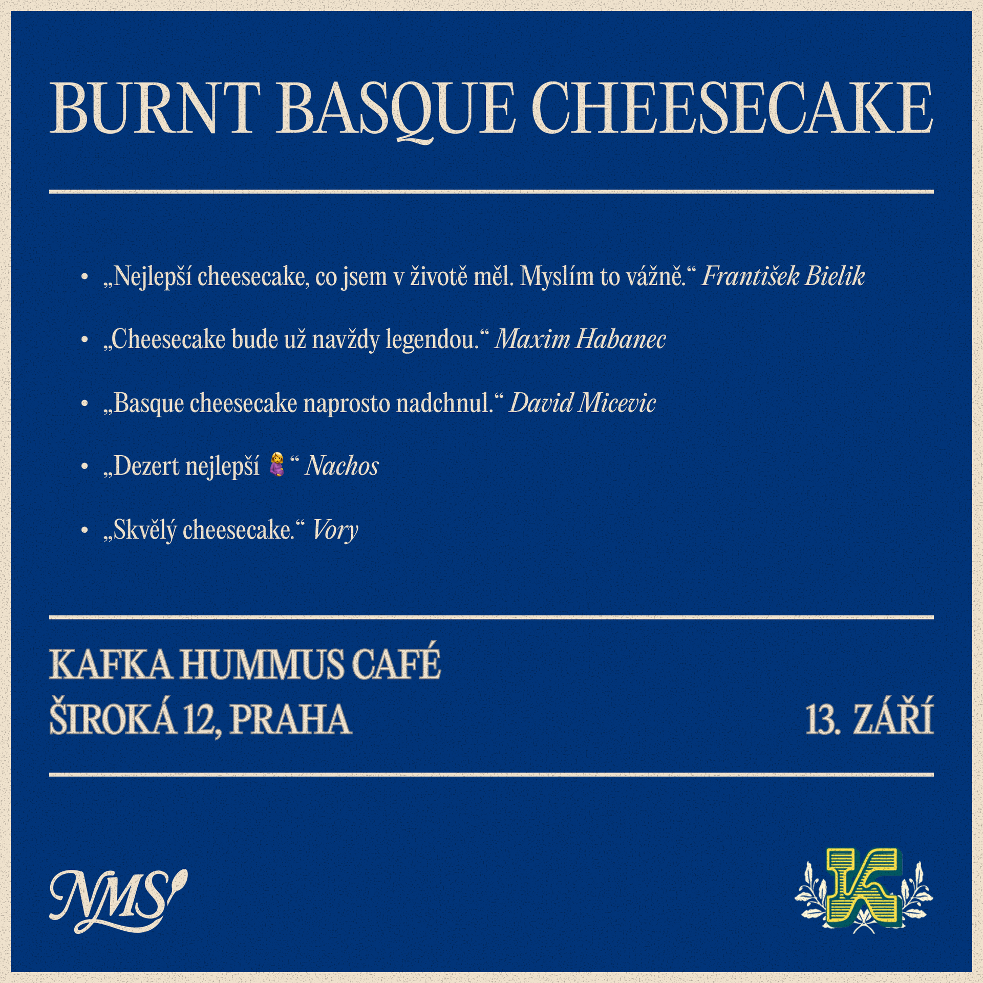 NMS X KAFKA HUMMUS CAFÉ